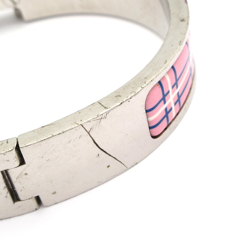 Hermès Clic H Bangle Silver Pink Multi Hardware Patent Leather - Picture 6 of 6